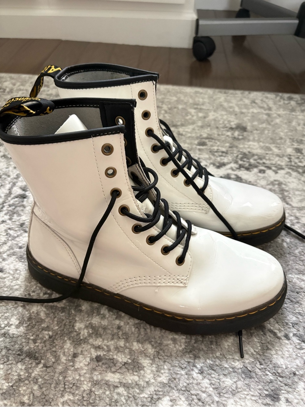White Lace-Up Dr. Martens - Women’s Size 10